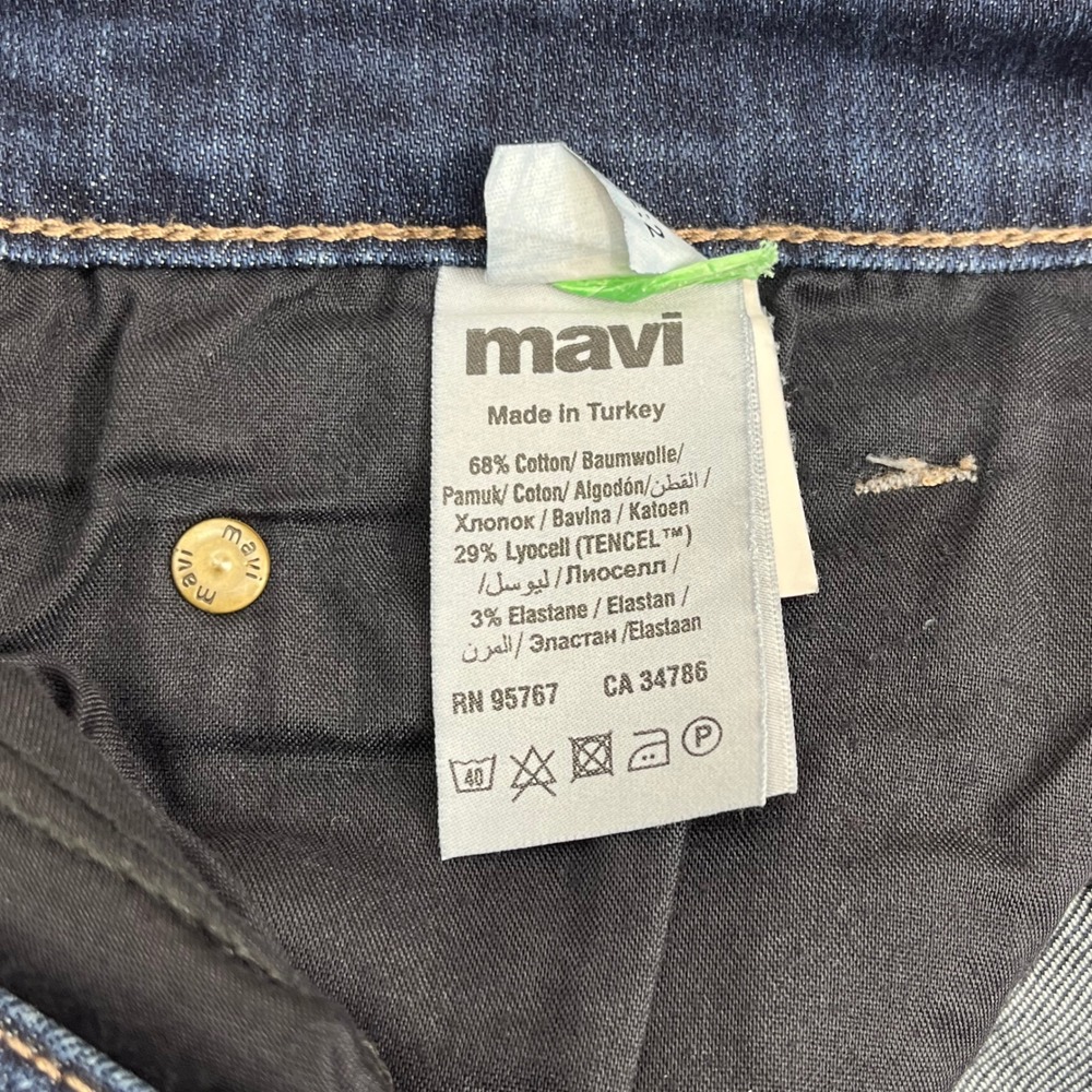 Mavi Jeans Men Dark Wash Stretch Denim Straight Leg Pants Size 36x30 - Picture 4 of 10